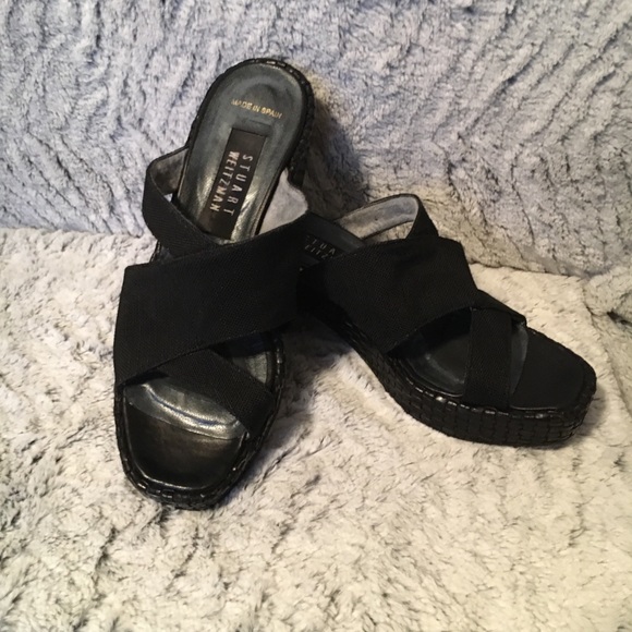 Stuart Weizmann Straw Heels - Picture 2 of 8